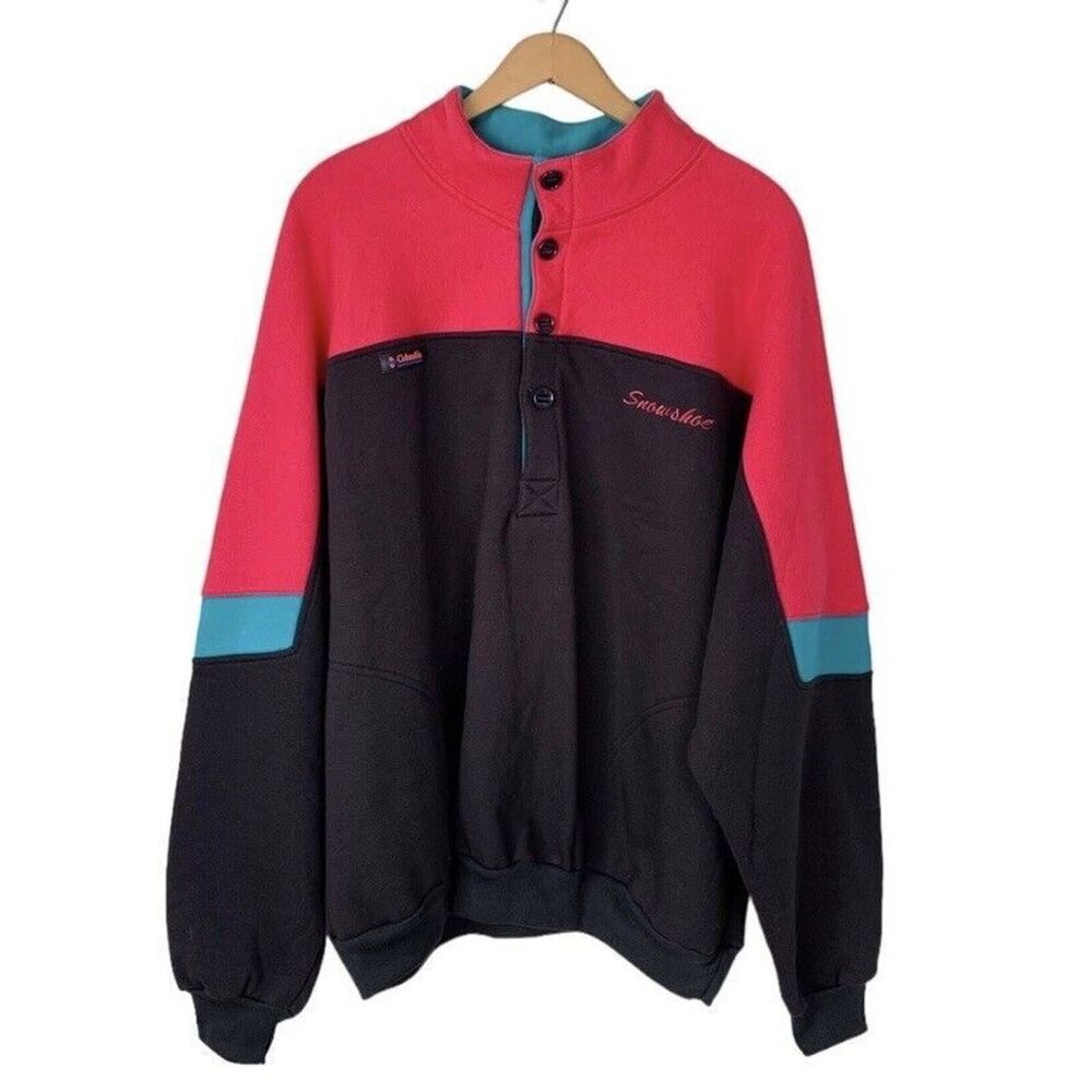 Vintage Columbia Radial Sleeve Snowshoe Resort Sweatshirt XL NWT